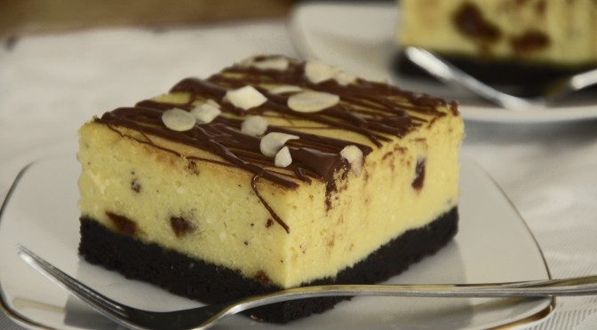 Sernik z czekoladą na czekoladowym spodzie