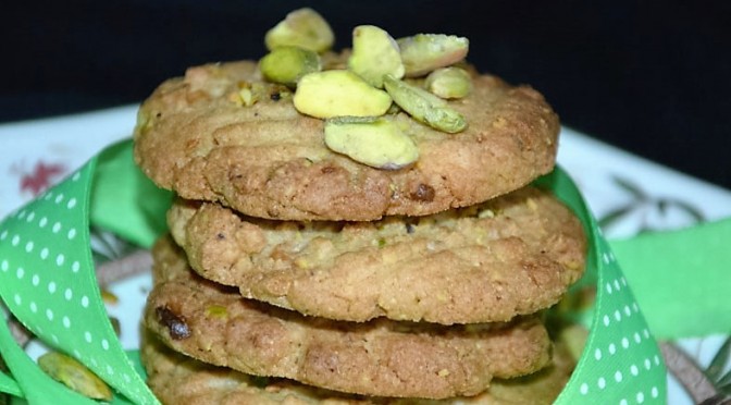 Orkiszowe ciastka pistacjowe